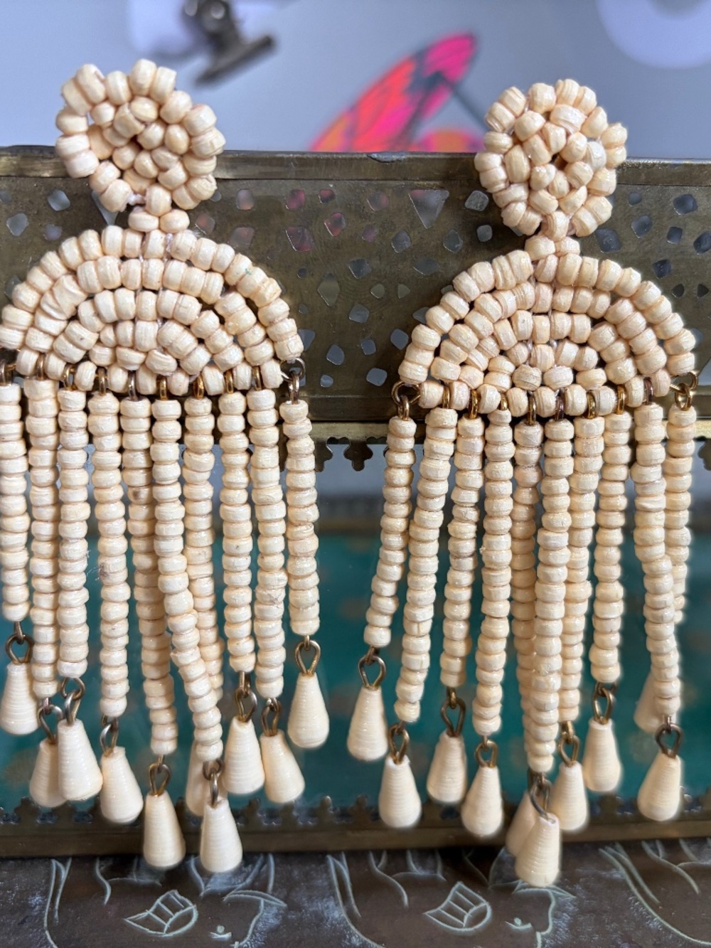 Noonday Collection beaded statement earrings